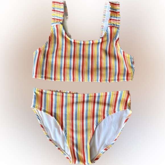 art class Other - Art class girls (10-12) NWOT Colorful Striped Bathing suit bikini set